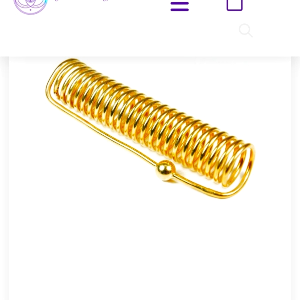 24K Gold Plated Lost Cubit Acu-Vac Coil Energy Tool